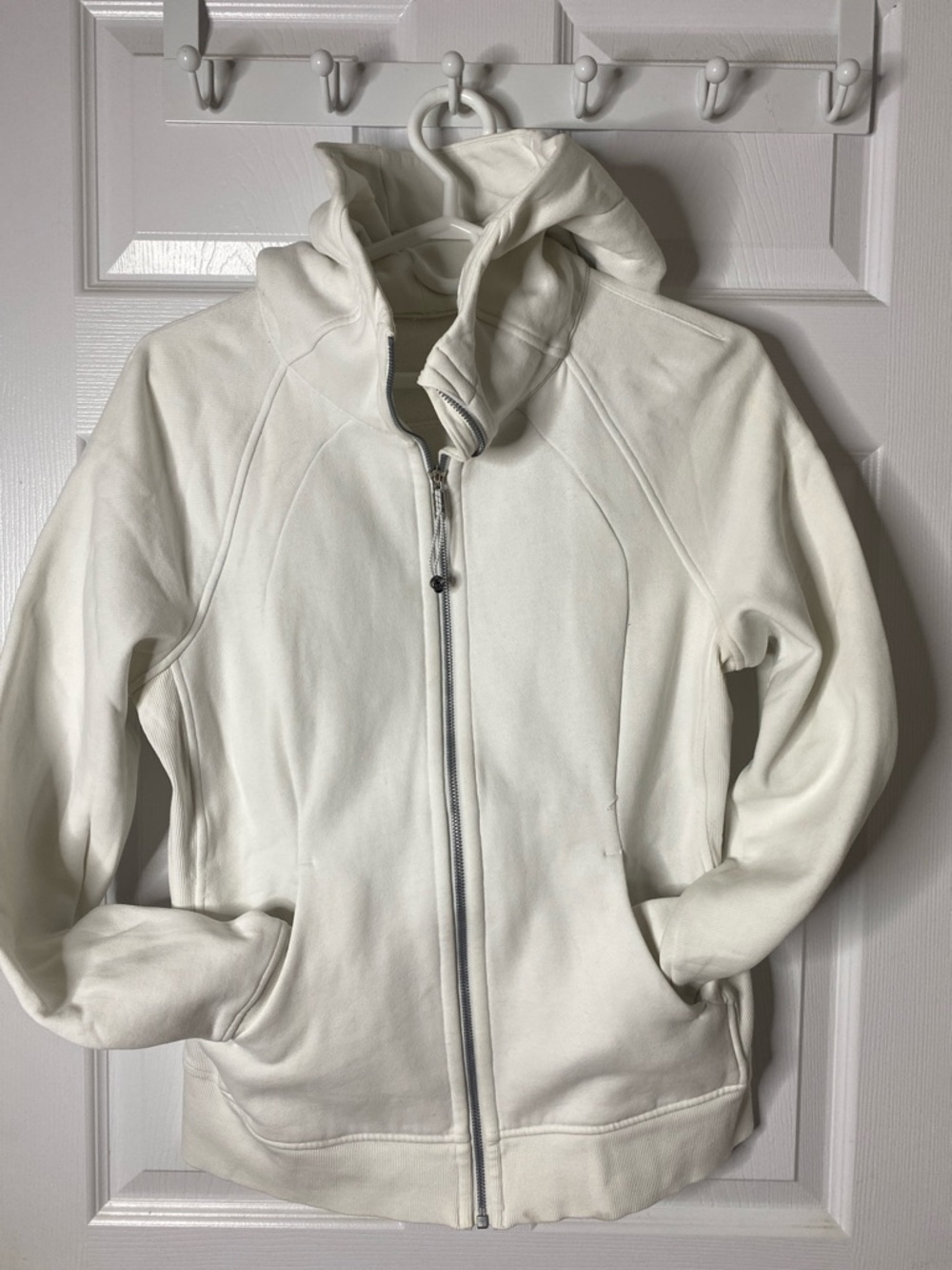 lululemon athletica white Zip-Up Hoodie Jacket #9